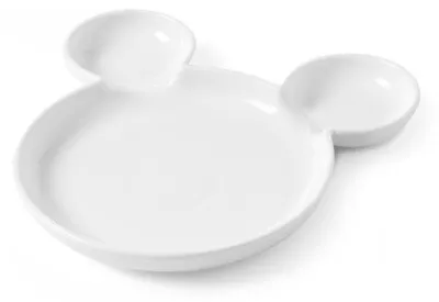 Produktbild von 4x Kinderteller Bär, Porzellan, weiß, 26,5 cm