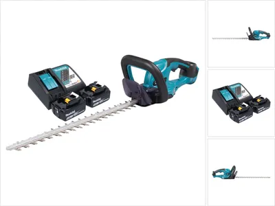 Zdjęcie produktu dla Akumulatorowe nożyce do żywopłotu Makita DUH 507 RT2 18 V 50 cm + 2x akumulator 5,0 Ah + ładowarka
