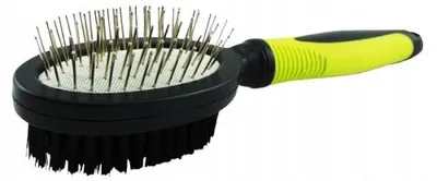 Image de Brosse à poils longs pour chien, à deux niveaux