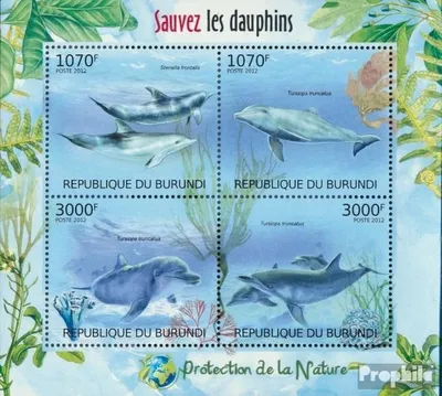 Produktbild von Briefmarken Burundi 2012 Mi 2610-2613 Kleinbogen (kompl.Ausg.) postfrisch Rettung der Delphine