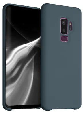 Produktbild von kwmobile Handyhülle für Samsung Galaxy S9 Plus Hülle - Case Silikon - Kabelloses Laden - Schutzhülle Cover in Dunkler Schiefer