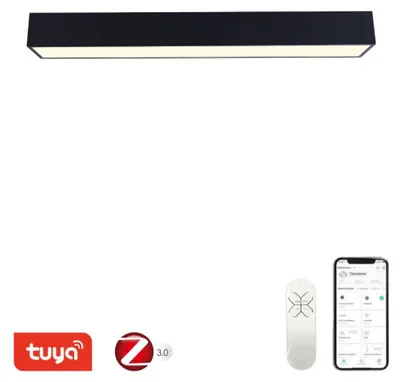 Obrázek produktu pro Immax 07074-90 NEO CANTO Smart stropné svietidlo LED 900x150mm 50W/4220lm 3000-6000K, ?ierne, Zigbee 3.0