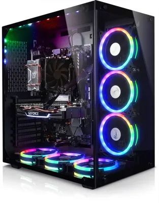 Produktbild von kiebel.de Gaming PC Panorama V AMD Ryzen 7 5700X, 32GB DDR4, NVIDIA RTX 4060 8 GB, 2TB SSD, Windows 11 Pro, Gaming PC