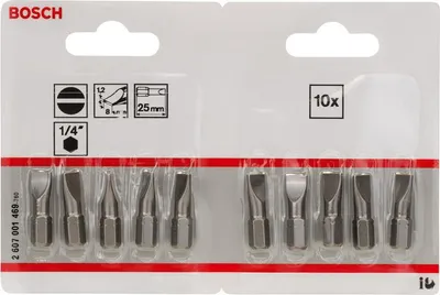 Produktbild von Schrauberbit Extra-Hart S 1,2 x 8,0, 25 mm, 10er-Pack