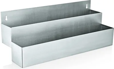 Produktbild von Flaschenregal 2-stufig aus Edelstahl für 12 x 1 Liter Flaschen BxTxH: 56 x 21 x 25 cm