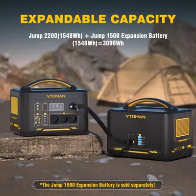 Zdjęcie produktu dla Przenośna stacja zasilająca o mocy 2200 W, z pojemnością 1548 Wh i akumulatorem LiFePO4, idealna do podróży i użytku domowego
