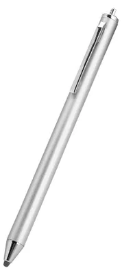 Zdjęcie produktu dla Sztylus z końcówką z tkaniny do smartfonów i tabletów Samsung Tab, LG, Huawei oraz Xiaomi, a także do iPada 2018 (srebrny)