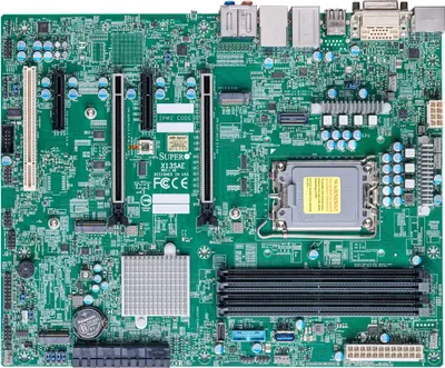 Produktbild von Supermicro X13SAE - Motherboard - ATX - LGA1700 Sockel - W680 Chipsatz - USB 3.2 Gen 1, USB 3.2 Gen 2, USB-C 3.2 Gen 2x2 - Gigabit LAN, 2.5 Gigabit LAN - Onboard-Grafik (CPU erforderlich)