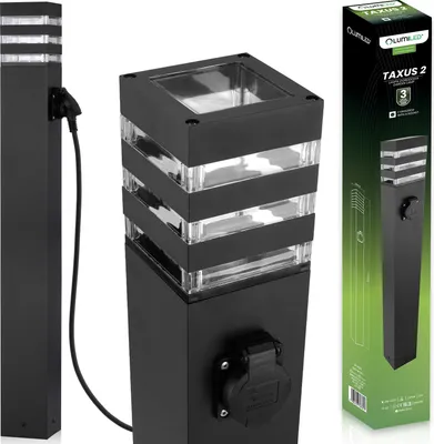 Produktbild von LUMILED cestné svetlo vonkajšie stĺpikové svetlo vonkajšia stojacia lampa stojaca lampa vonkajšie svetlo so zásuvkou záhradné svetlo stĺpik 80cm IP44 zásuvka E27 max 13W