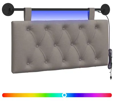 Produktbild von Hängendes Kopfteil Mit LED Licht Taupe Stoff