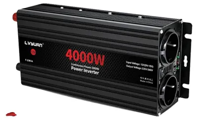 Productafbeelding van DC/AC omvormer, gemodificeerde sinusgolf, piekvermogen 6000W, 4000W piekvermogen, geschikt voor Europa, 12V ingang, 240V uitgang