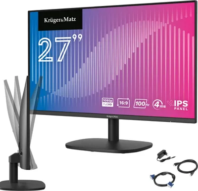 Obrázok produktu pre LED monitor Kruger&Matz 27", 100 Hz, IPS, FullHD