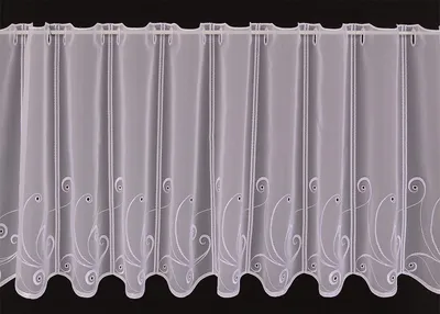 Produktbild von Gardinen Kranzusch Voile Loch-Kringel 45x48 cm H/B weiß Bistrogardine Vorhang Küche 1er Pack