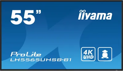 Produktbild von 55" 3840x2160, UHD IPS panel, Haze 1%, 800cd/m², Landscape and Portrait, Signal FailOver, Speakers 2x 10W, Multiple Inputs HDMI 2x, DisplayPort, USB 2.0 x2, WiFi, LAN, Media Play USB Port, Control LAN / RS232C, iiSignage2 (CMS/DMS), E-Share, Android 11 OS,