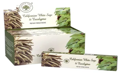 Produktbild von Räucherstäbchen Green Tree "Californian White Sage & Eucalyptus" 15gr.