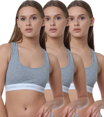 Produktbild von Yenita® Bustier (3er Set) Modern-Sports-Collection XL grau
