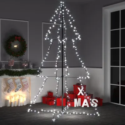 Obrázok produktu pre Maison Exclusive – vianočný stromček v tvare kužeľa, 240 LED diód, vnútorné aj vonkajšie použitie, 118 x 180 cm