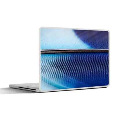 Produktbild von MuchoWow® Laptop Aufkleber Sticker Cover Nahaufnahme abstrakte Eisvogelfeder 25x18 cm - Laptop-Deko