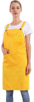 Obrázok produktu pre Zástera s vreckom, unisex, nastaviteľná, žltá