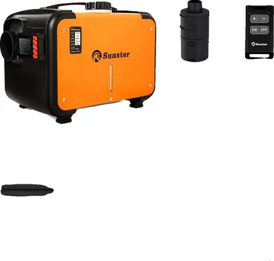 Zdjęcie produktu dla Nagrzewnica powietrza z silnikiem wysokoprężnym, moc 8 kW, zdalne sterowanie Bluetooth, 8 kW