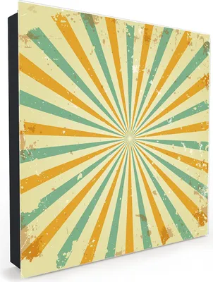 Produktbild von Nachbildung-Schlüsselkasten, Magnetpinnwand und Memoboard mit Glasfront Motiv Retro Strahlen