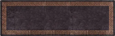 Obrázok produktu pre Prateľný koberec 80x300 cm čierno-zlatý