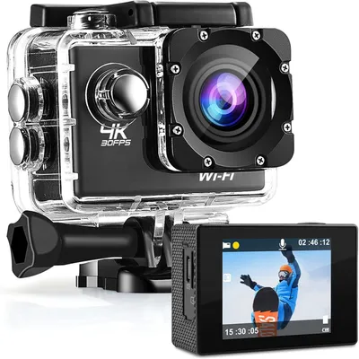 Produktbild von Actioncam 4K, 16 MP, 60 FPS, wasserdicht 30 m, für Abenteuer