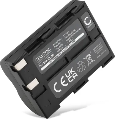 Produktbild von CELLONIC 1x Akku für Kamera Kompatibel mit Nikon D70, D50, D100, EN-EL3 - (1600mAh, 7.4V)