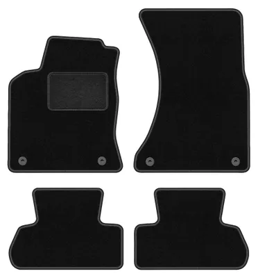 Image de Tapis de sol en moquette pour Audi Q5 I 2008-2017 (SUV) – jeu 4 pièces, noirs, sur mesure – Wielganizator LUX