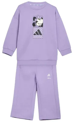 Imagen del producto de Conjunto de body y camiseta para bebé Adidas Disney Minnie Mouse, color "lila mágico / blanco roto"
