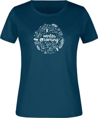Produktbild von Damen T-Shirt Jm Winter Petrol Blue