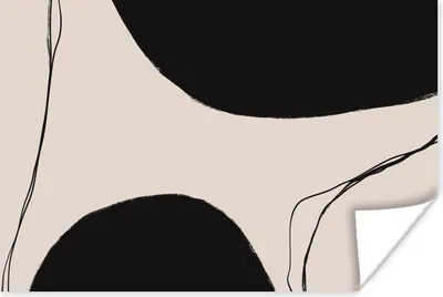 Produktbild von MuchoWow® Poster Pastell - Schwarz - Minimalismus 60x40 cm - Schlafzimmerdekoration