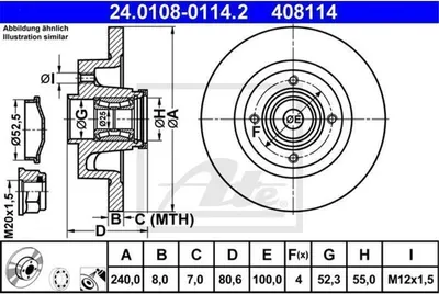 Image de ATE 24.0108-0114.2 Disque de frein