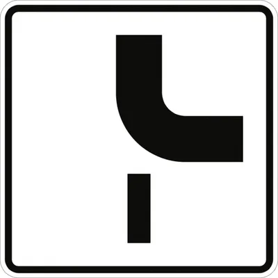 Produktbild von Verkehrsschild VZ1002-24, Verlauf der Vorfahrtstraße an Einmündungen, Alu, RA...
