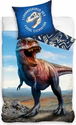 Produktbild von PHU CARBOTEX Dreamee Bettbezug T-rex - 140 x 200 cm - Baumwolle - 60 x 70 cm