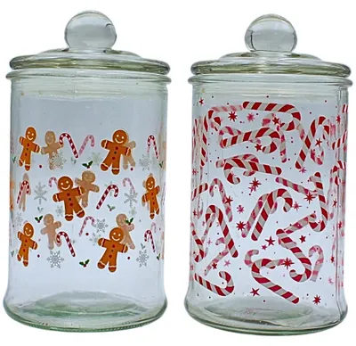 Produktbild von Aromadose, Frischhaltedose, Glasbehälter mit Weihnachtsmotiv, Keksdose mit Lebku