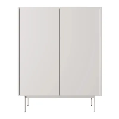 Zdjęcie produktu dla Dwudrzwiowa Komoda Chroma 97 cm kolor Kaszmir, 3 Szerokie Półki