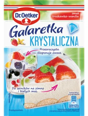 Obrázek produktu pro Galaretka krystaliczna o smaku truskawkowo-waniliowym Dr. Oetker 72 g