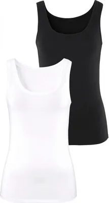 Produktbild von VIVANCE Tanktop schwarz, weiß Größe 40/42