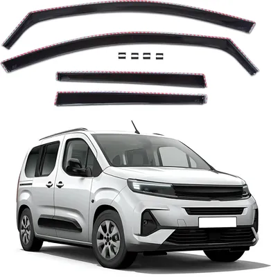 Produktbild von J&J AUTOMOTIVE | GP Windabweiser Für Toyota Pro Ace City Ab 2018, 4tlg, GP Regenabweiser, Schwarz, Getönt, Aerodynamisch, Einfache Montage, Befeistigung mit Clips