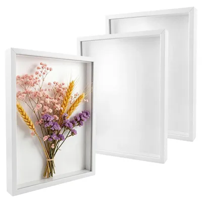 3D-Fotoliste zum Befüllen, 30x40 cm, weiß, 4 Stück