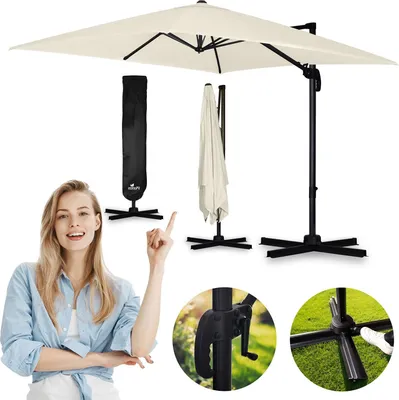Produktbild von Faltbarer Gartenschirm 8 Segmente 420 cm mit Bezug Plonos PL-883