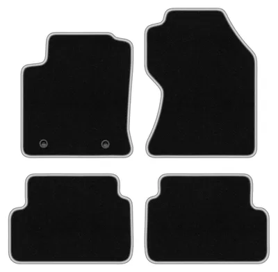 Produktbild von Fußmatten Velours Schwarz/Silber für Ford Focus MK1 FL 2001-2004 Set 4-tlg