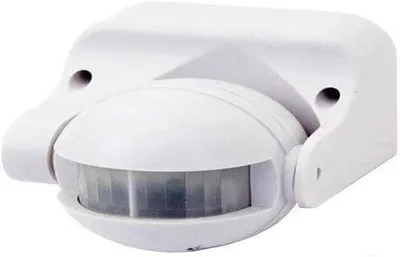Zdjęcie produktu dla Czujnik ruchu 180° - Oświetlenie LED - Biały - Do automatycznego oświetlenia