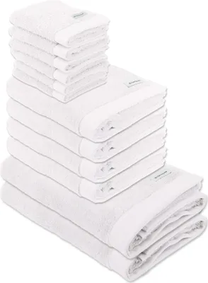 Produktbild von TOM TAILOR Handtuch Set, 12-tlg. - Color Bath, 2x Duschtuch, 4x Handtuch, 6x Gästetuch Weiß Set