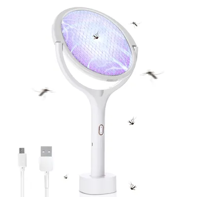 Image de Bettizia Tapette à mouches électrique 5 en 1 Tapette à mouches Tue-moustiques Destructeur d'insectes USB Rechargeable Set Tapette à mouches Piège à insectes Protection contre les insectes