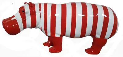 Produktbild von Designer Abstrakte Figur Moderne Figuren Dekoration Nilpferd Garten Skulpturen
