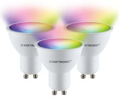 Produktbild von hoftronicsmart Smart LED GU10 Lampe 5,5W 400lm RGBWW Weiß 3er Set