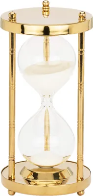 Produktbild von NKlaus Nautische Sanduhr 3 Säulen Messing 15min. 14,5x7,5cm Stundenglas Maritime Deko 14988