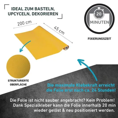 Produktbild von Klebefolie Unimatt curry - 45x200cm